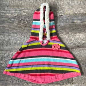 Wonder Kids | 18M Colorful Striped Poncho with a Hood